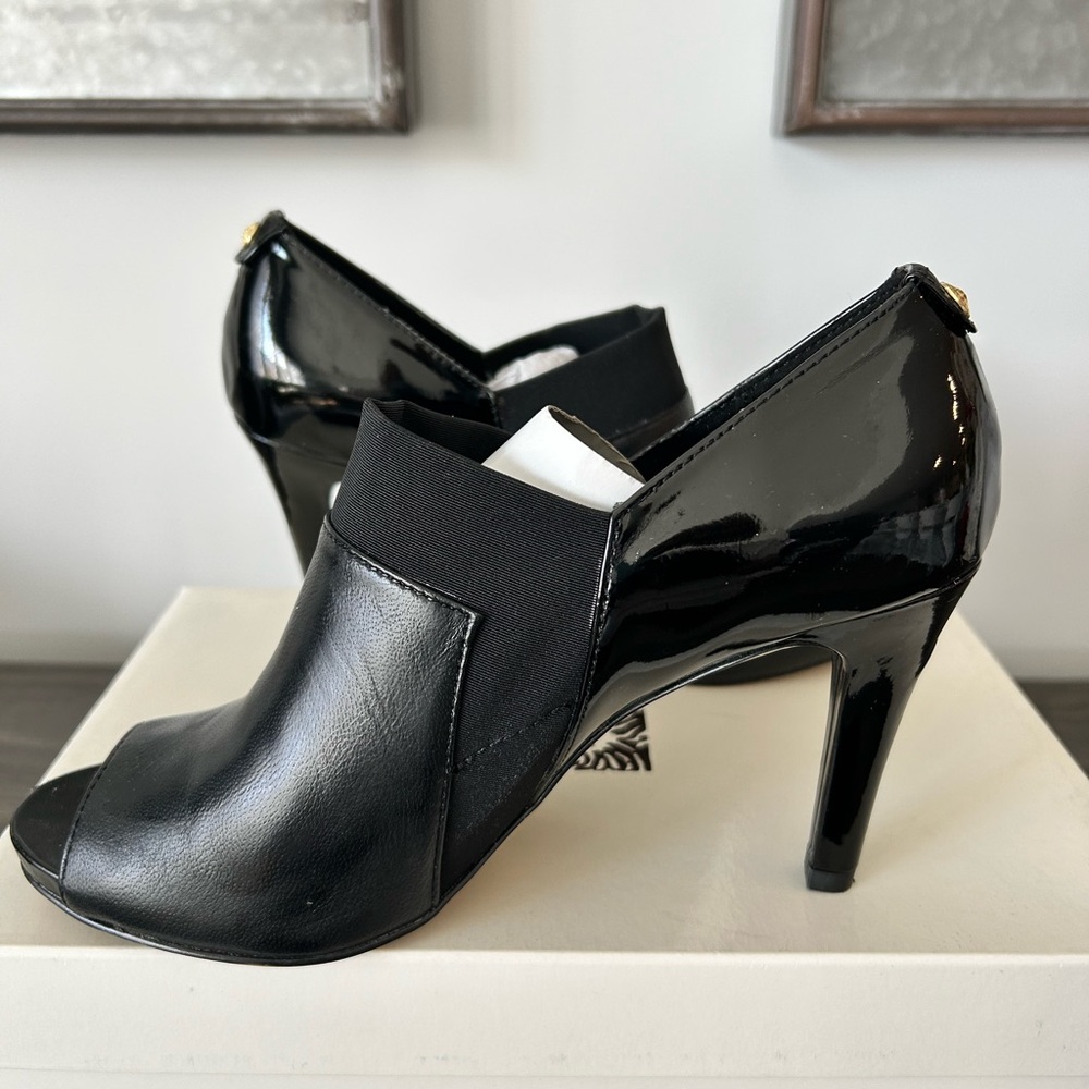 Elegant Black Peep-Toe Heels